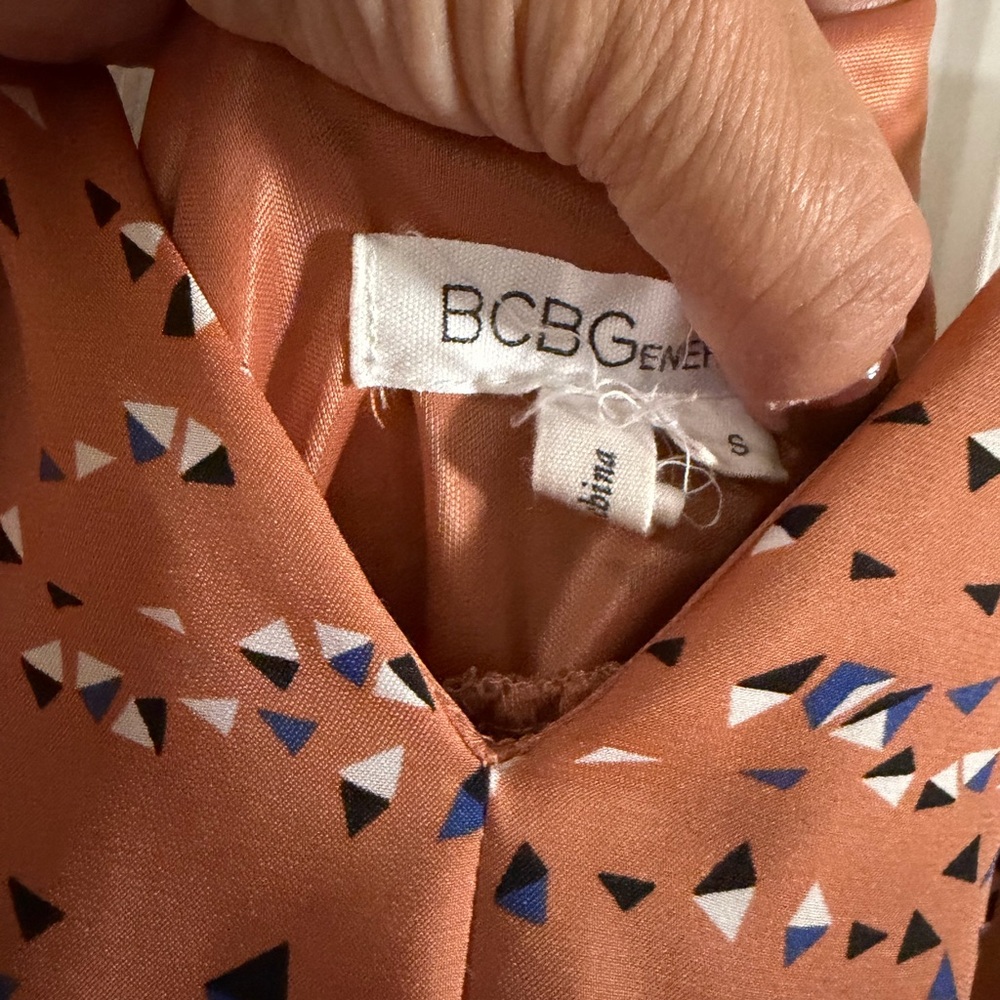 Bcbgeneration Strapless Brown Patterned Dress - image 4